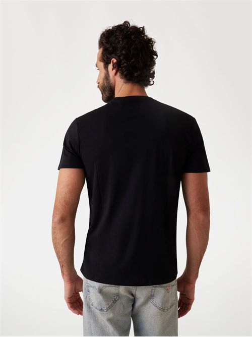T-shirt in jersey manica corta. GUESS | M5RI49K9RM1/JBLK